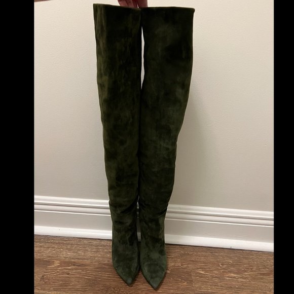 Saint Laurent Era 110 Boot in Military Green Cachemire - Picture 2 of 9